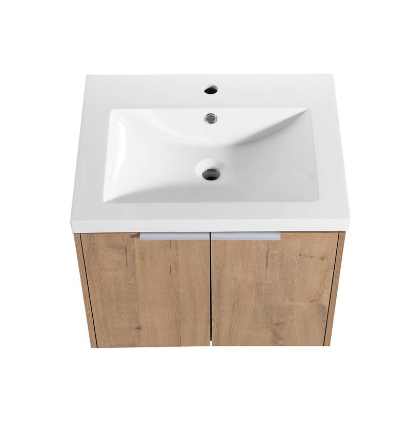 Sleek Floating Bathroom Sink Cabinet with Soft Close Doors