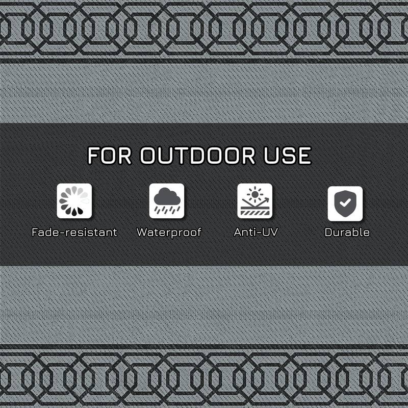 Outsunny Cozy Outdoor Rug - Portable Waterproof Mat for A Perfect Space
