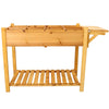 Garden Buddy Elevated Planter with Foldable Table & Storage