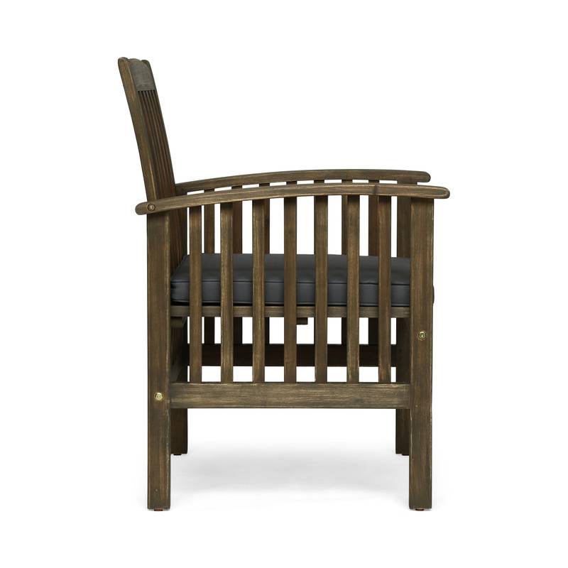 Cozy Acacia Dining Chair Duo