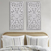 Rustic Carved Wood Wall Art Duo