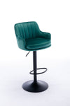 Chic Green Adjustable Bar Stools - Perfect for Kitchen or Pub