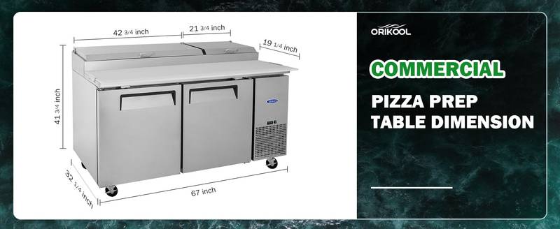 Pizza Pro Prep Station with Built-in Fridge & Cutting Board