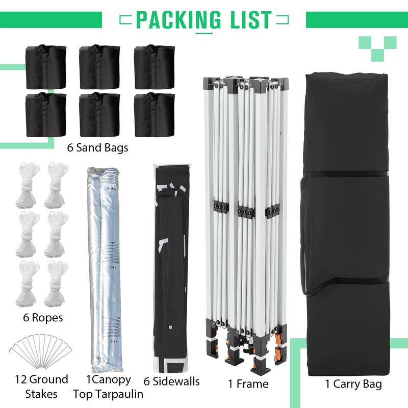 Ultimate Pop-Up Canopy Tent with Sidewalls - Perfect for Parties and Events!