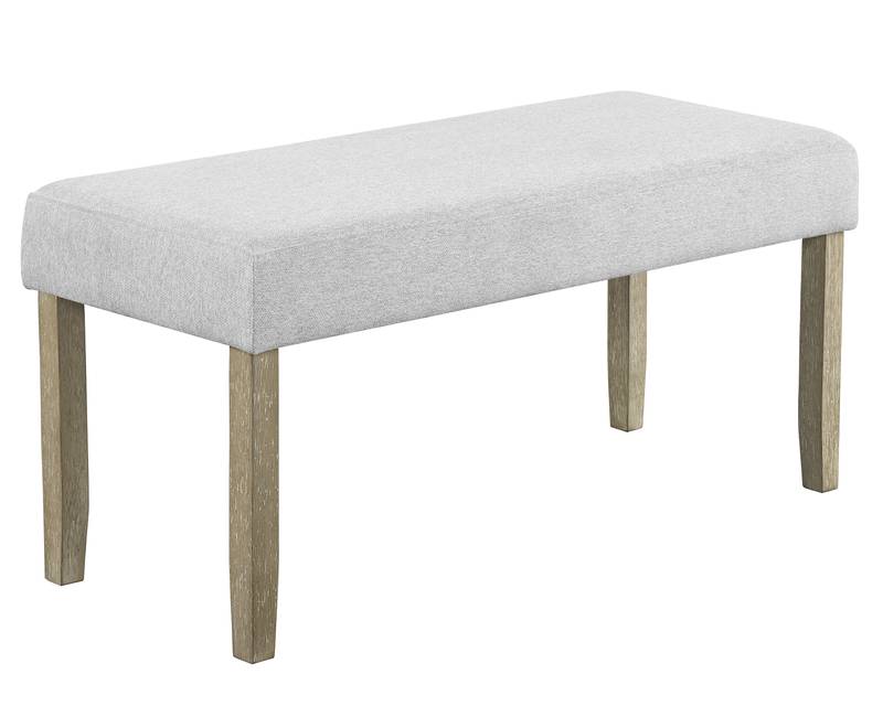 Chic Beige Upholstered Dining Bench