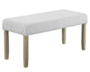 Chic Beige Upholstered Dining Bench