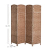 Natural Wicker Room Divider - Stylish Privacy Screen