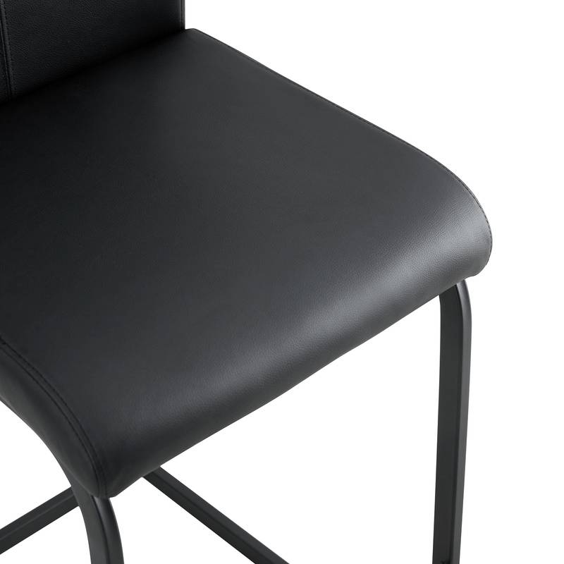Sleek Black Barstool Duo