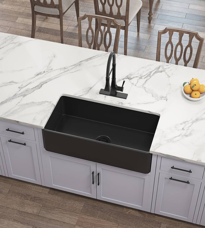 Charming White Farmhouse Apron Sink