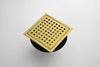 Sleek Square Shower Drain with Removable Grate