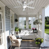 Sleek White LED Ceiling Fan with Remote Control and Reversible Blades