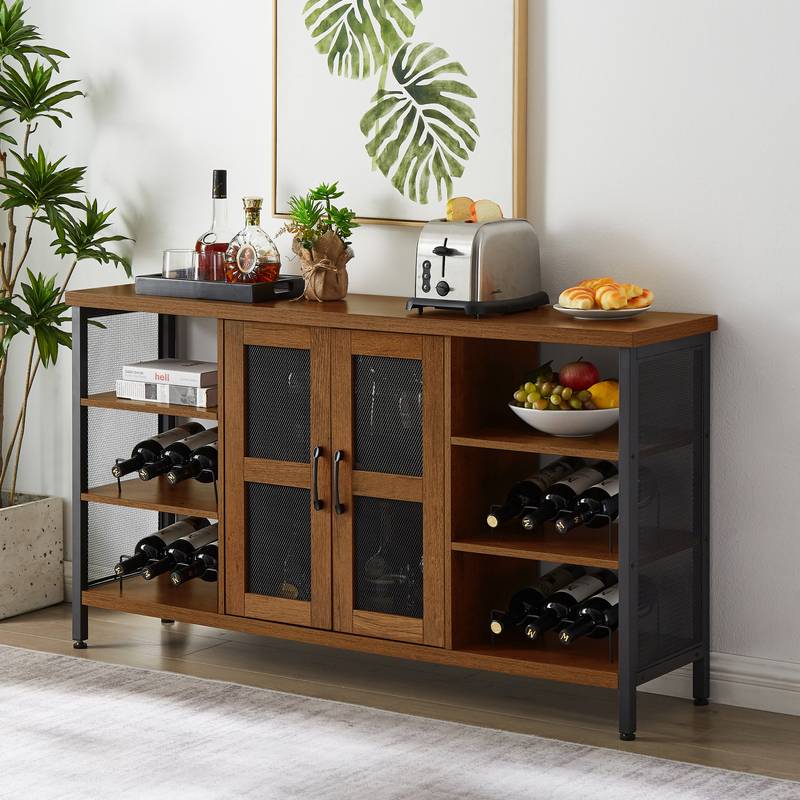 Hazelnut Wine & Liquor Bar Cabinet