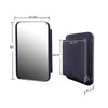 Sleek Black Wall Mirror Cabinet with Adjustable Shelves