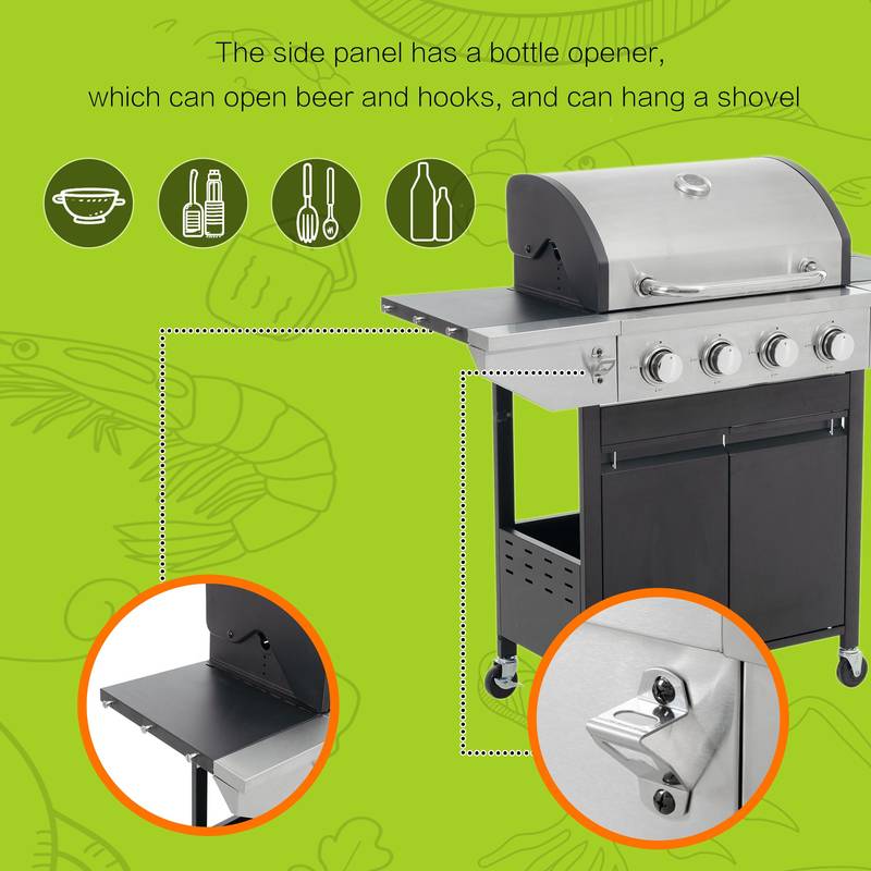 Ultimate Stainless Steel Propane Grill with Side Burner