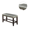 Chic Counter Height Dining Bench with Cozy Tufted Cushion