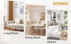 Chic Glass & Gold Dining Table