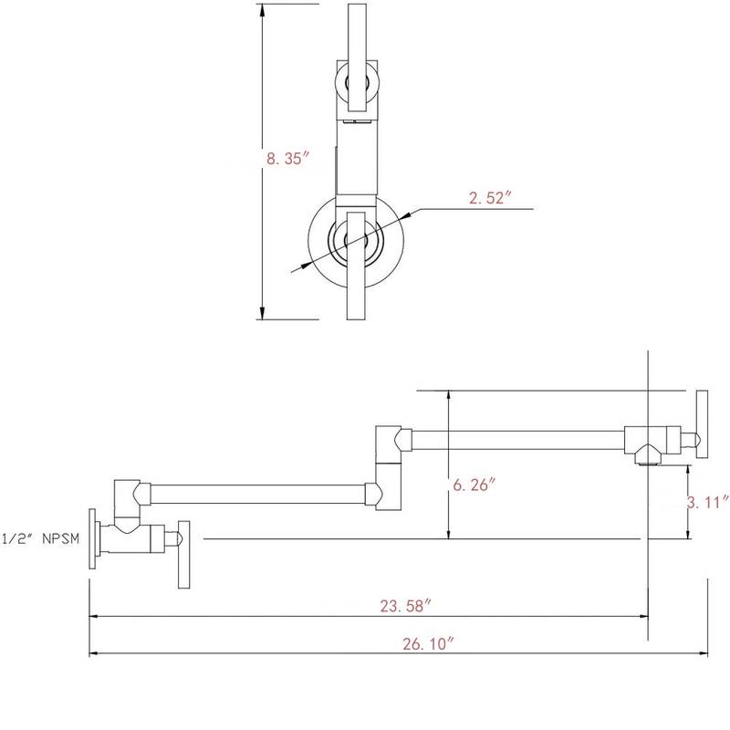Space-Saving Wall-Mount Pot Filler Faucet