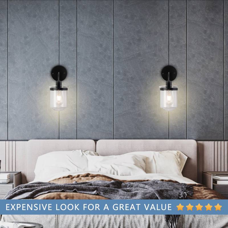 Modern Clear Glass Sconce - Stylish Indoor Light for Any Room