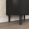 Sleek Adjustable Glass Door Bookcase - Black storage for Living & Bedroom