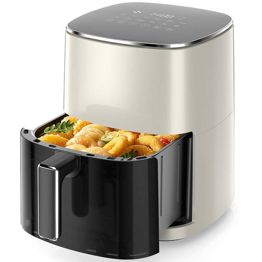 Versatile Beige Air Fryer with Window - Cook, Roast, Bake & More!