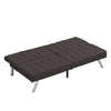 Espresso Futon Sofa Bed with Stylish Wood Frame