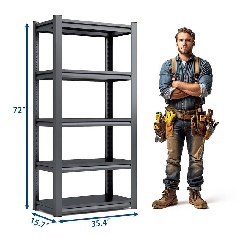 Heavy-Duty Adjustable Metal Storage Shelves