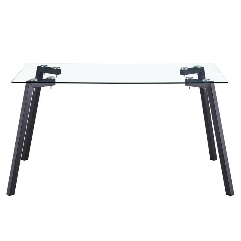 Sleek Glass Dining Table for Four to Six