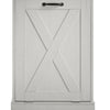 Sleek White Tilt Trash Cabinet