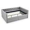 Stylish Grey Daybed with Storage Drawers