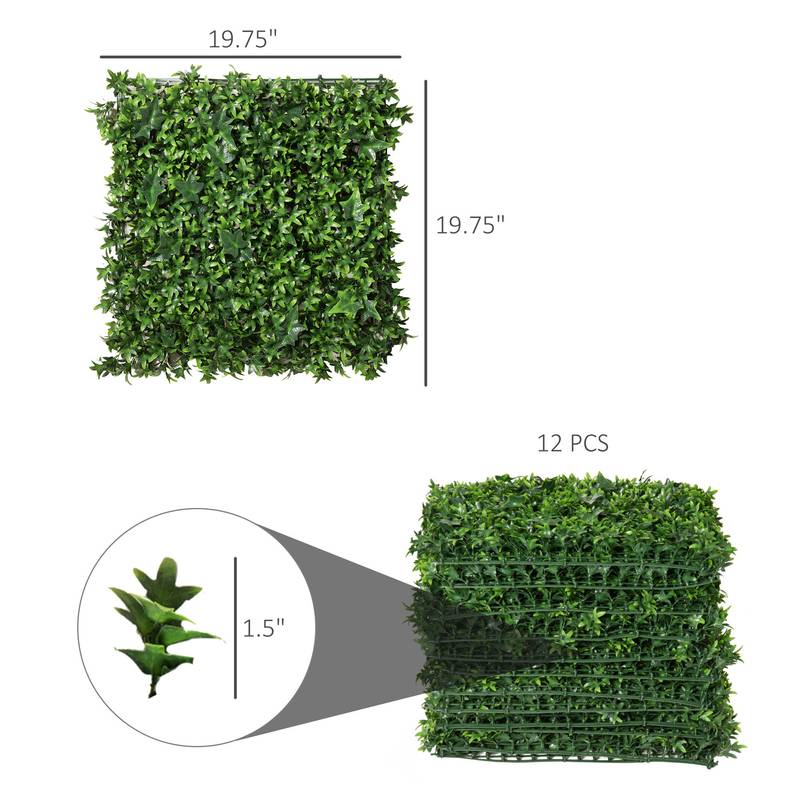 Lush Green Boxwood Wall Panel - UV-Protected Privacy for Any Space