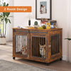 Rustic Double Puppy Sliding Dog Crate