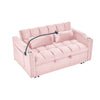 Chic Foldable Sofa Bed with USB & Swivel Stand - Pink