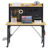 Versatile Rolling Workbench with Pegboard and Outlets