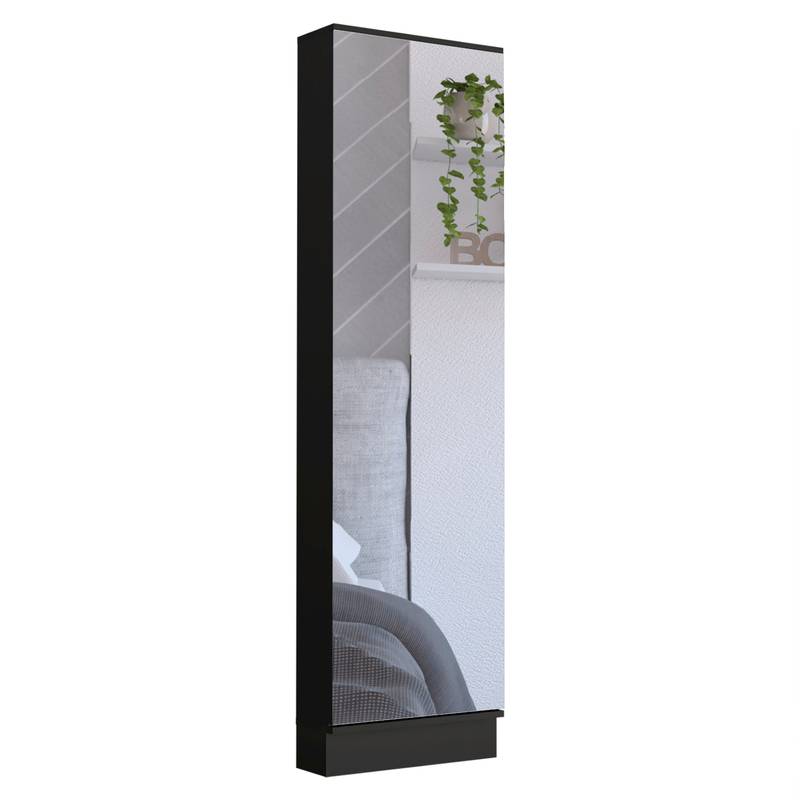 Chic Mirror Shoe Rack with Shelves