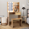 Radiant Vanity Set with Stool and LED Mirror
