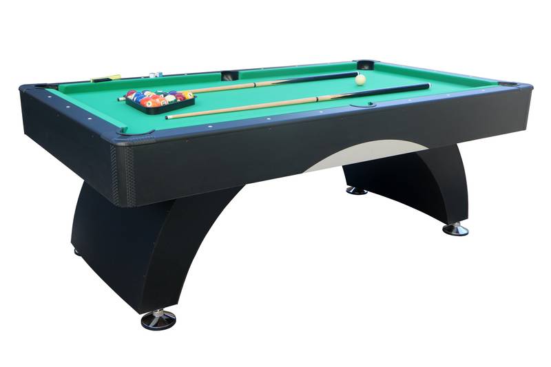 Chic Black Billiards Table for Family Fun