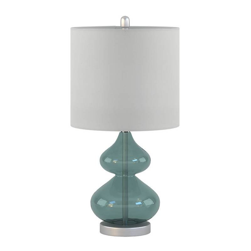 Sleek Ellipse Glass Table Lamps - Set of Two