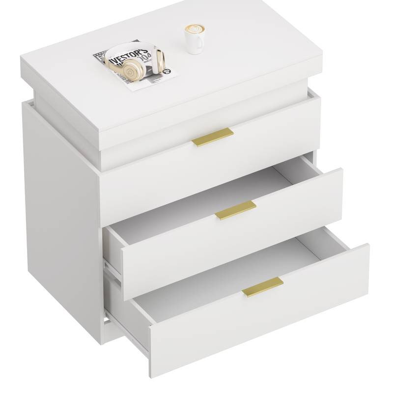 Dreamy Nightstand with Charging Hub & LED Glow