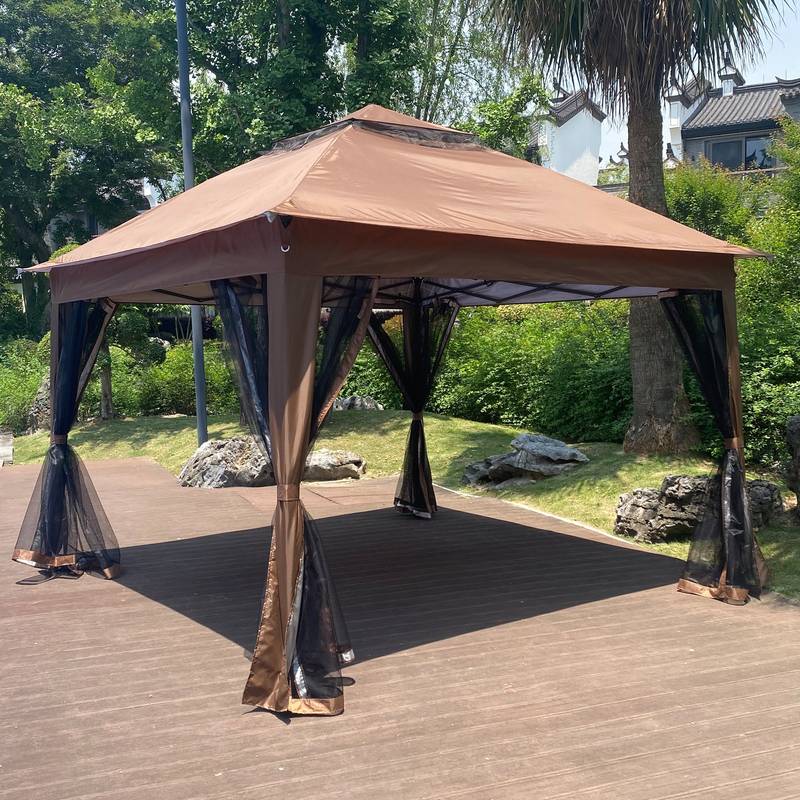 Cozy Pop-Up Canopy Gazebo with Netting and Soft Top