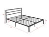 Chic Charcoal Queen Bed Frame with Headboard