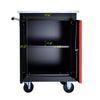 Versatile Double-Door Tool Cart - Black & Red