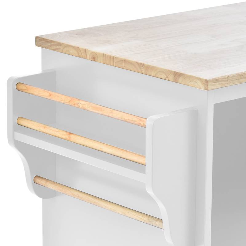 Versatile Kitchen Island Cart with Storage & Locking Wheels