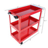 Red Rolling Tool Cart – Heavy Duty, Lockable Wheels, Perfect for Garage & Workshop