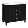 Sleek Modern Bathroom Vanity with Soft Close Doors and Drawers