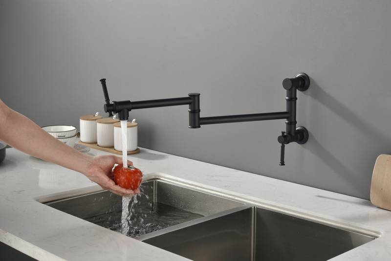 Brass Wall-Mounted Pot Filler Faucet