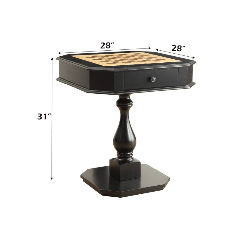 Bishop Black Reversible Game Table with Tray