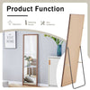 Elegant Wood Grain Full-Length Mirror