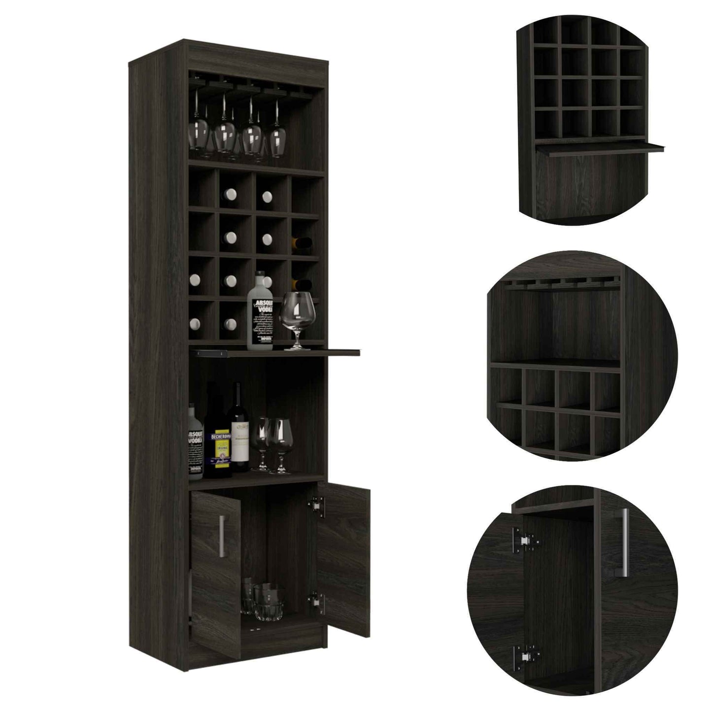 16-Bottle Bar Cabinet