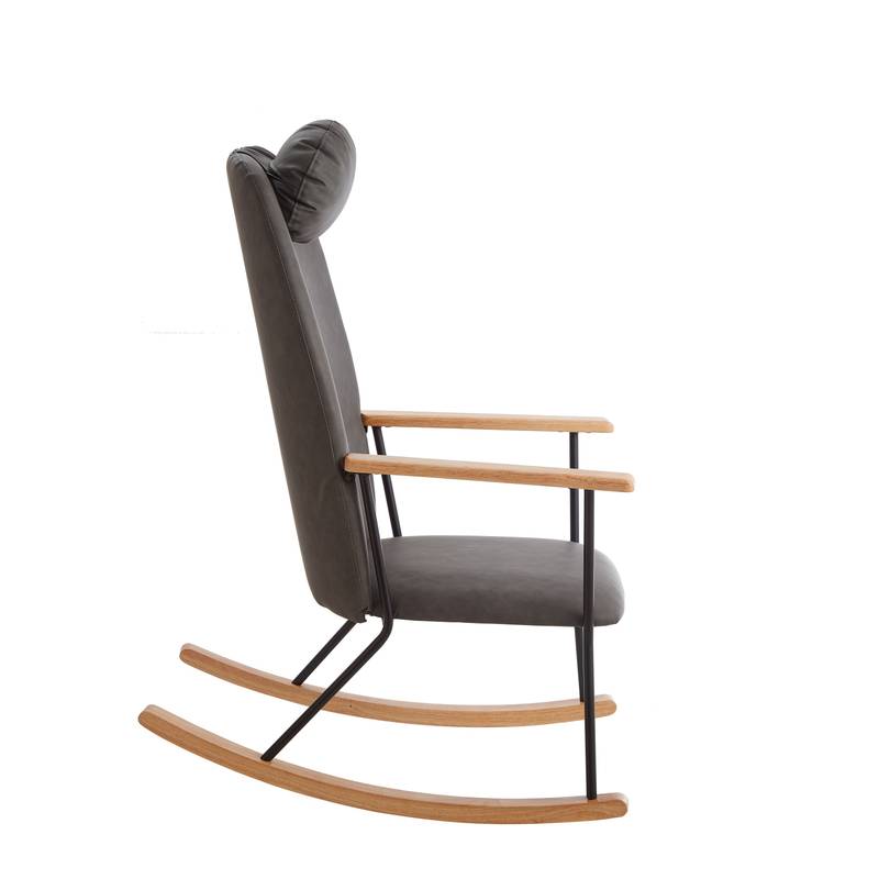 Cozy Rocking Chair with Adjustable Headrest