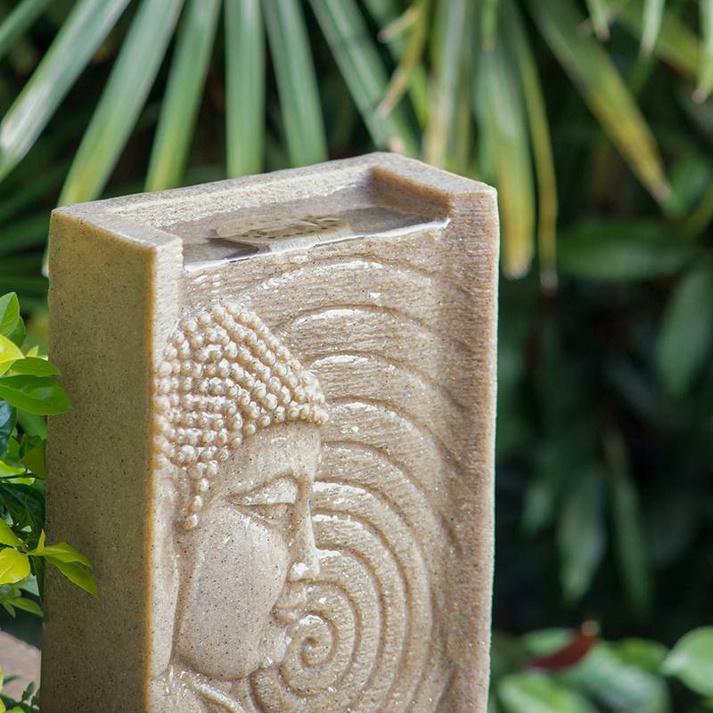 Serenity Buddha Tabletop Fountain with LED Glow